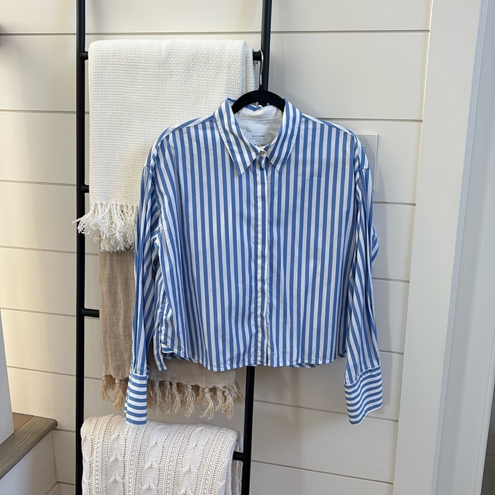 La Ligne cropped Blouse. Size M.